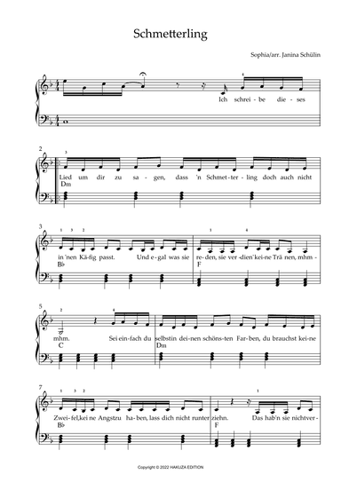 Schmetterling (arr. Janina Schülin)