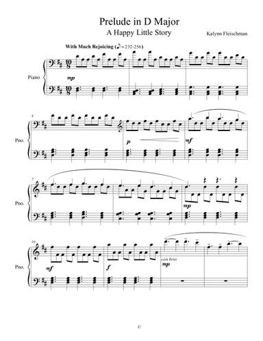 Prelude in D Major: A Happy Little Story