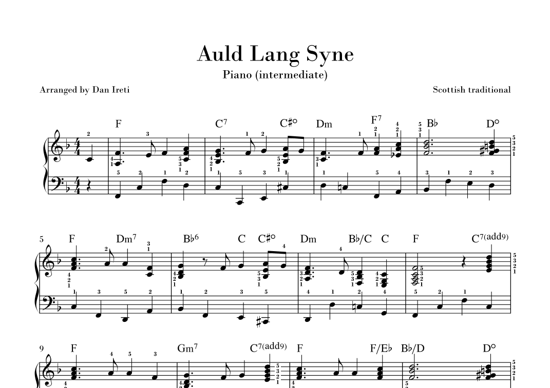 Auld Lang Syne (arr. Dan Ireti)