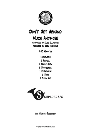 Don't Get Around Much Anymore (arr. Jock McKenzie)