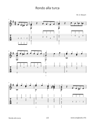 Rondo alla turca (arr. Bettina Schipp)