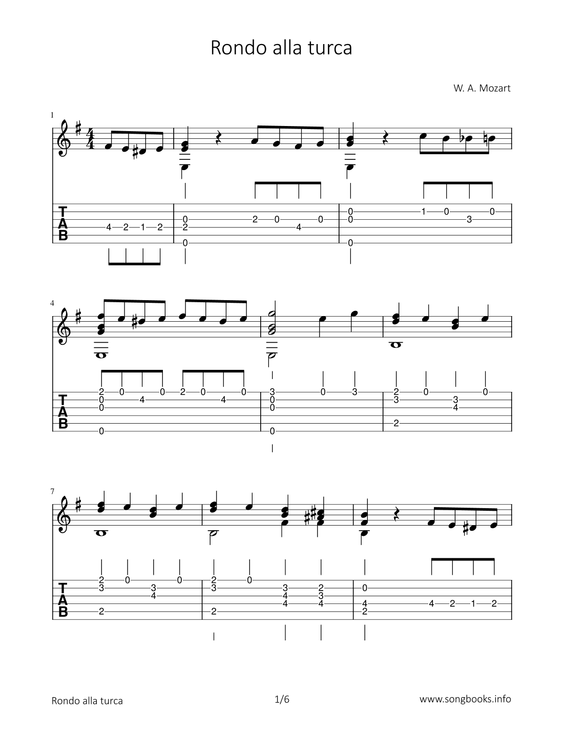 Rondo alla turca (arr. Bettina Schipp)