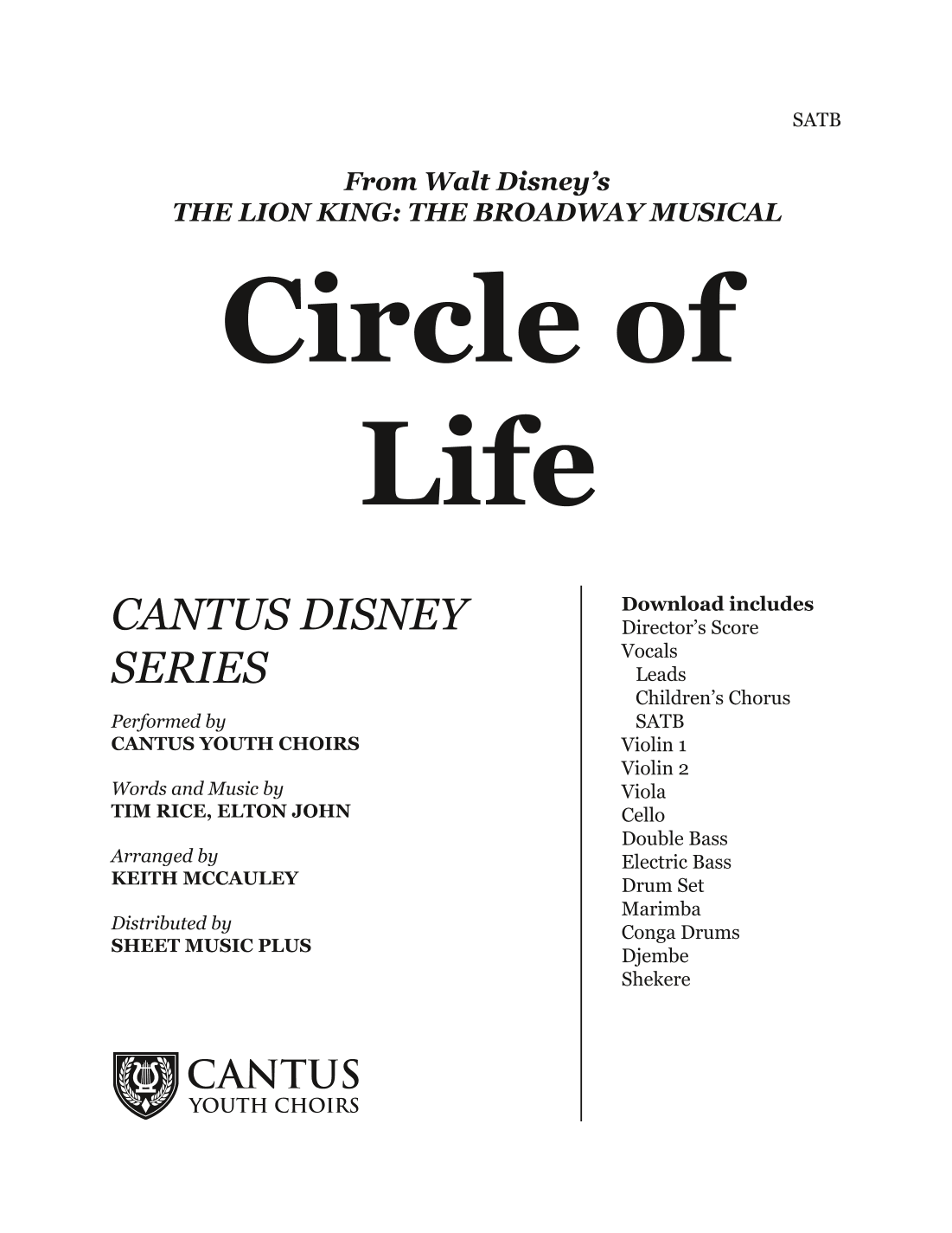 Circle Of Life (arr. Keith McCauley)