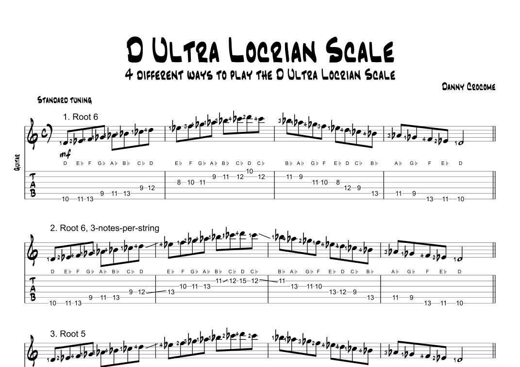 D Ultra Locrian Scale (4 Ways to Play)