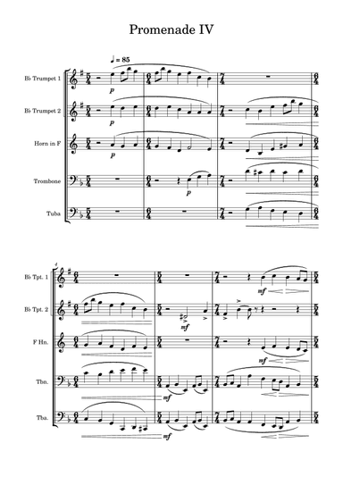 Promenade IV - Pictures at an Exhibition (arr. Edward Fall)