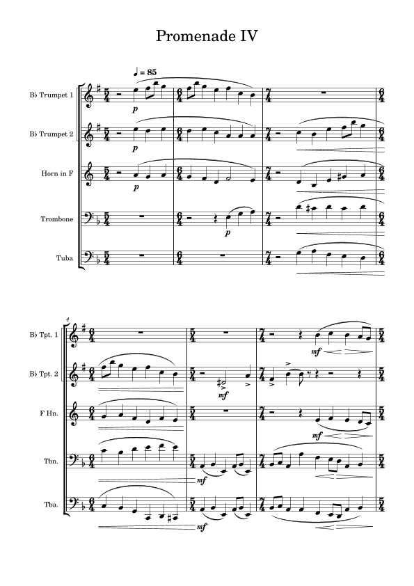 Promenade IV - Pictures at an Exhibition (arr. Edward Fall)