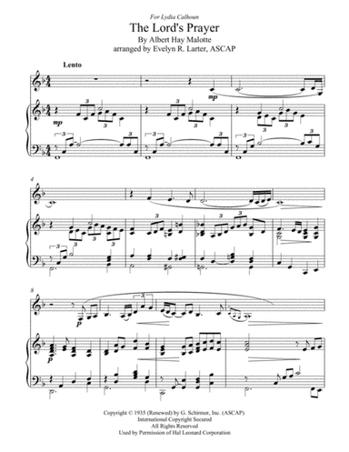 The Lord's Prayer (arr. Evelyn R. Larter, ASCAP)