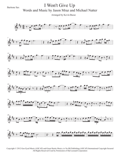 I Won't Give Up (arr. Kevin Busse)