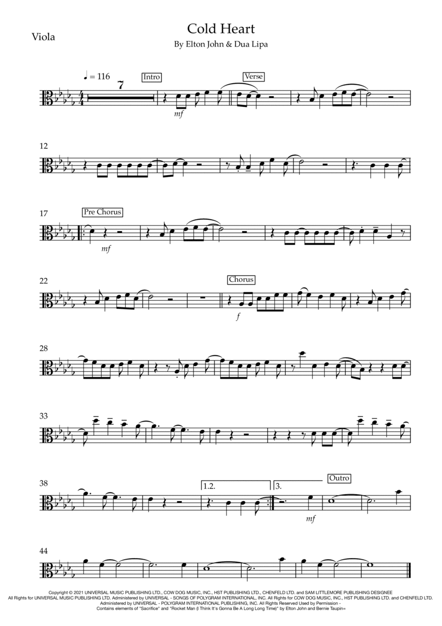 Cold Heart (pnau Remix) (arr. Matt Luff)