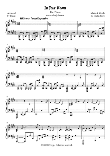 In Your Room (arr. CHajp)