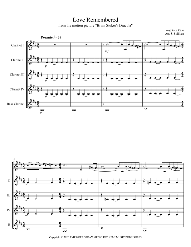 Love Remembered (arr. Sean Sullivan)