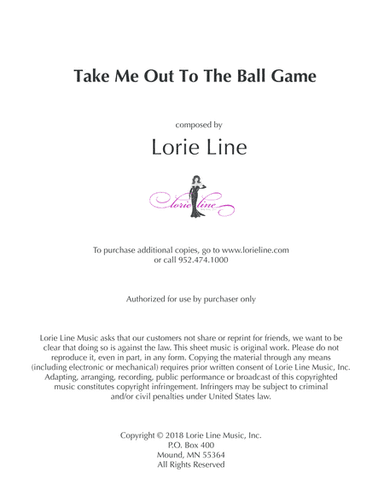 Take Me Out To The Ballgame (arr. Lorie Line)