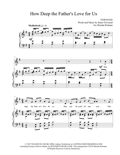 How Deep The Father's Love For Us (arr. Brenda Portman)