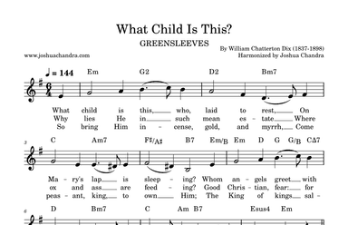 What Child Is This? (arr. Joshua Chandra)