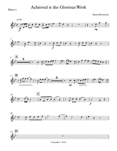 Achieved is the Glorious Work (arr. J Brummett)