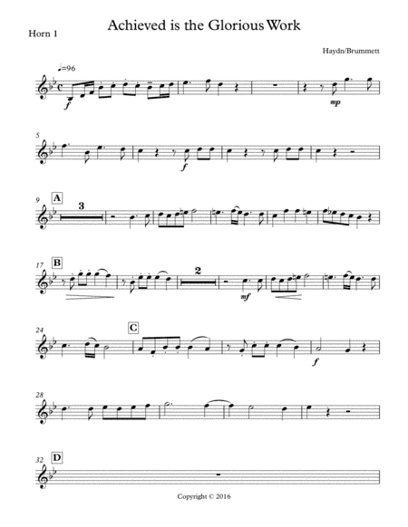 Achieved is the Glorious Work (arr. J Brummett)