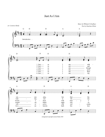 Just As I Am (arr. Leonora Hardy)