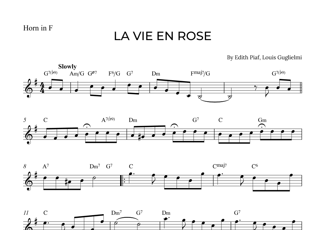 La Vie En Rose (arr. Alex Nunes Rodrigues)