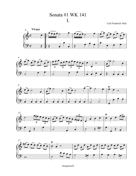 Sonata for Harpsichord #1 WK 141 (arr. Nick Lacanski)