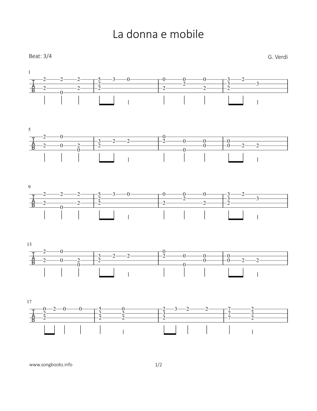 La donna e mobile (arr. Bettina Schipp)