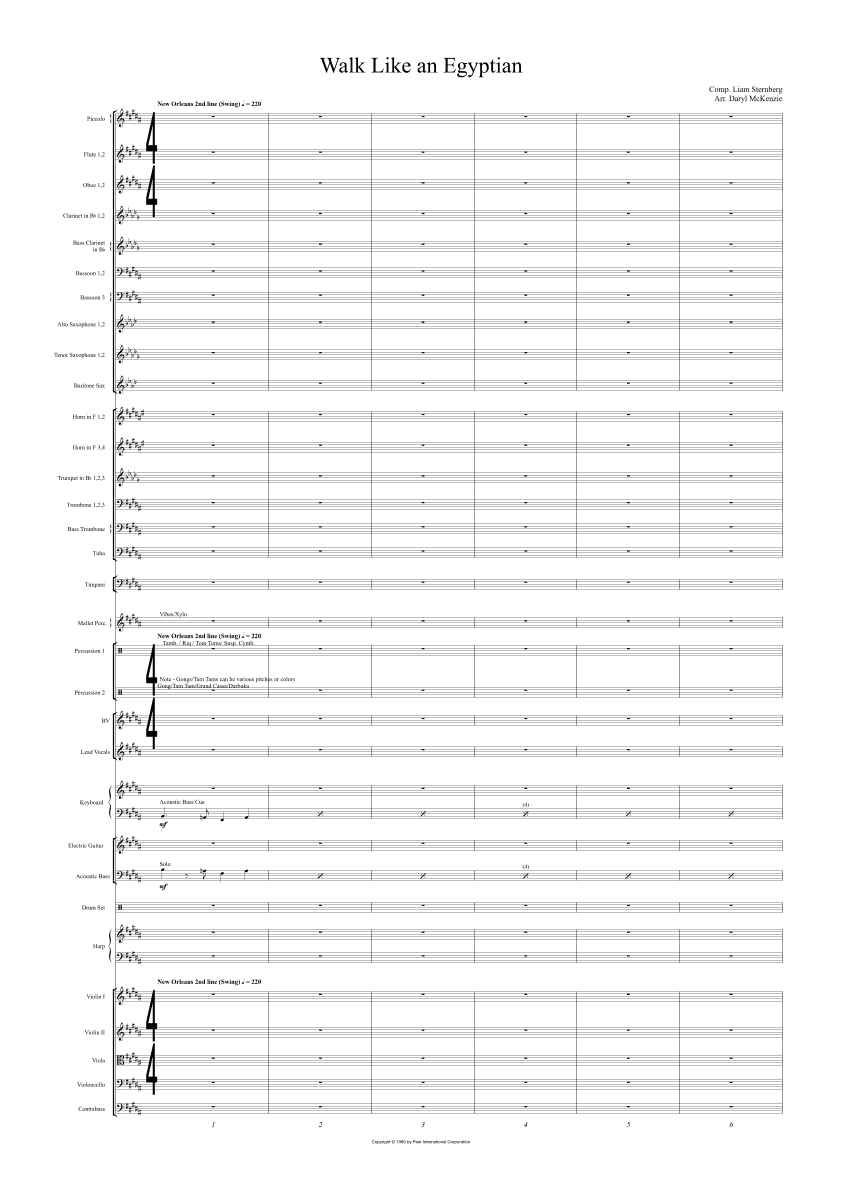 Walk Like An Egyptian (arr. Daryl McKenzie)