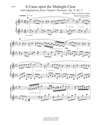 It Came upon the Midnight Clear with adaptations from Chopin's Nocturne Op. 9, No. 2 (arr. Renee Hyche McKee)