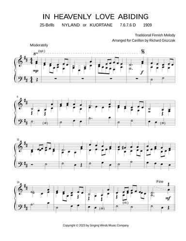 25B. In Heavenly Love Abiding (NYLAND) (arr. Richard Giszczak)