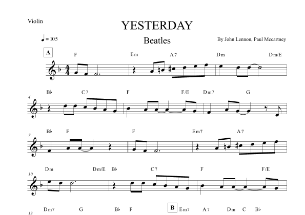 Yesterday (arr. Leo Silva)