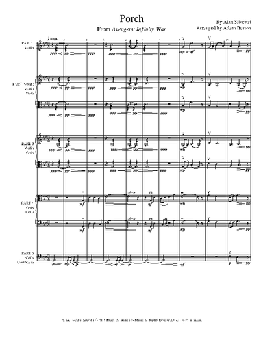 Porch (arr. Adam Burton)