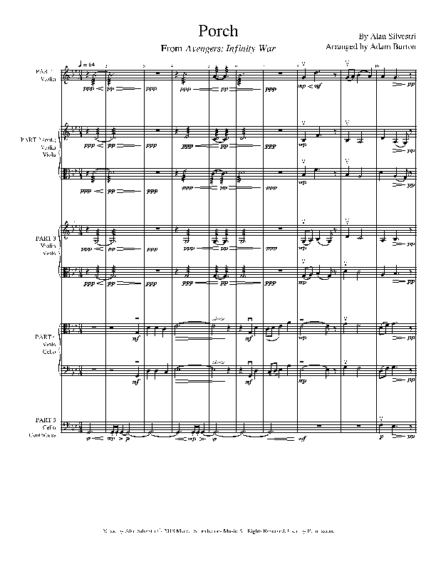 Porch (arr. Adam Burton)