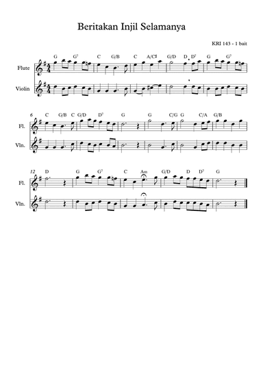 Beritakan Injil Selamanya / Preaching His Gospel Forever (arr. Angie Wiranata)