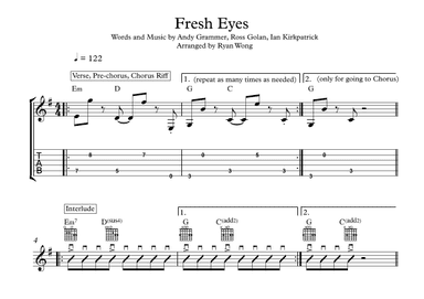 Fresh Eyes (arr. Ryan Wong)