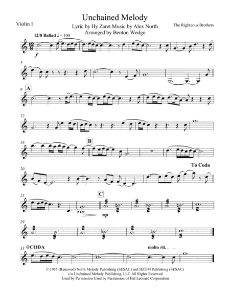 Unchained Melody (arr. Benton Wedge)