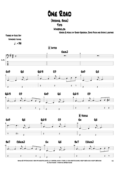 One Road (arr. Sick Boy)