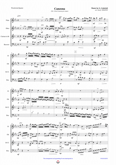 Canzona (Nb. 4) (arr. Josef STASTNY)