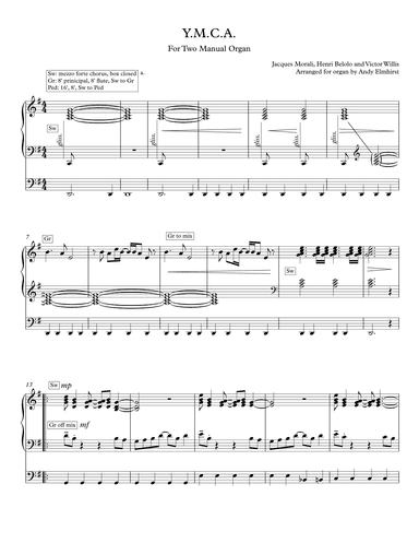 Y.M.C.A. (arr. Andrew Elmhirst)