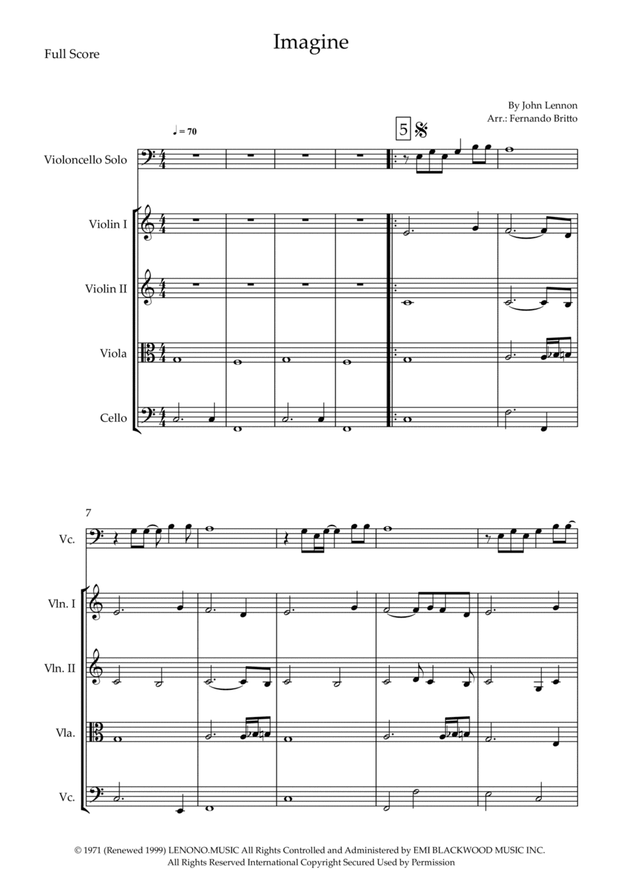 Imagine (arr. Fernando Britto)