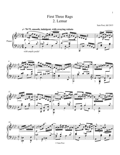 Lemur Rag, op. 9, #2