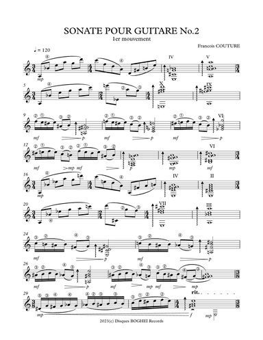 SONATE POUR GUITARE No2