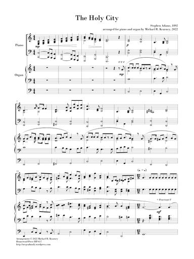 The Holy City (piano/organ arr.) (arr. Michael R. Kearney)