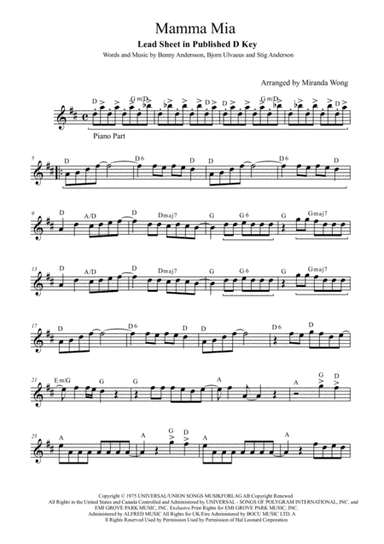 Mamma Mia (arr. Miranda Wong)