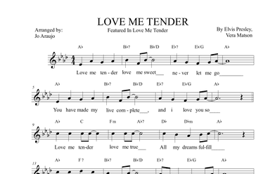 Love Me Tender (arr. JO ARAÚJO)