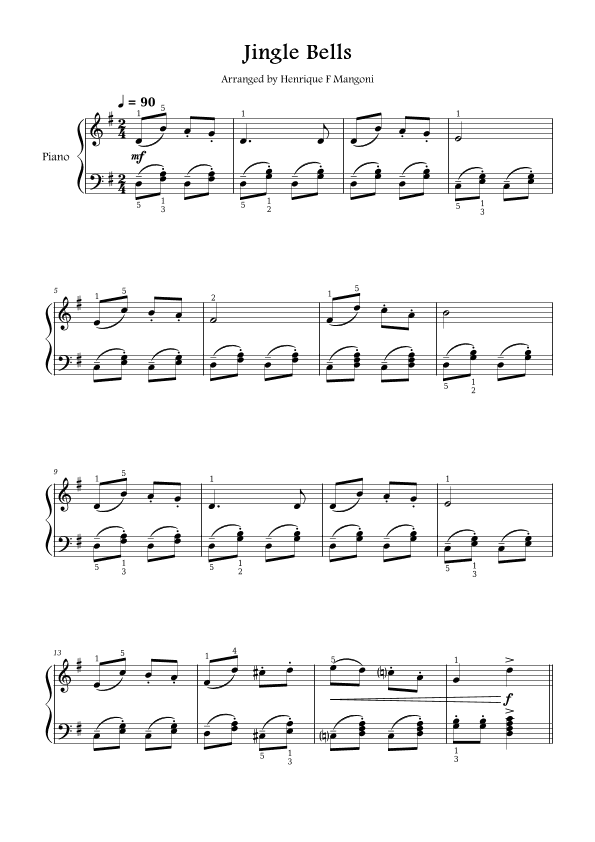 Jingle Bells (arr. Henrique F Mangoni)