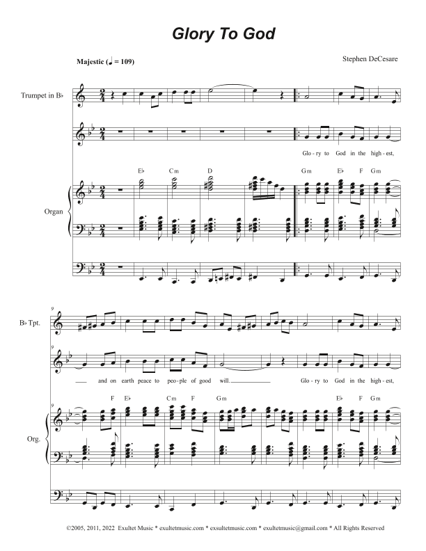 Glory To God (Divine Mercy) (2022 Revised) (Vocal solo)