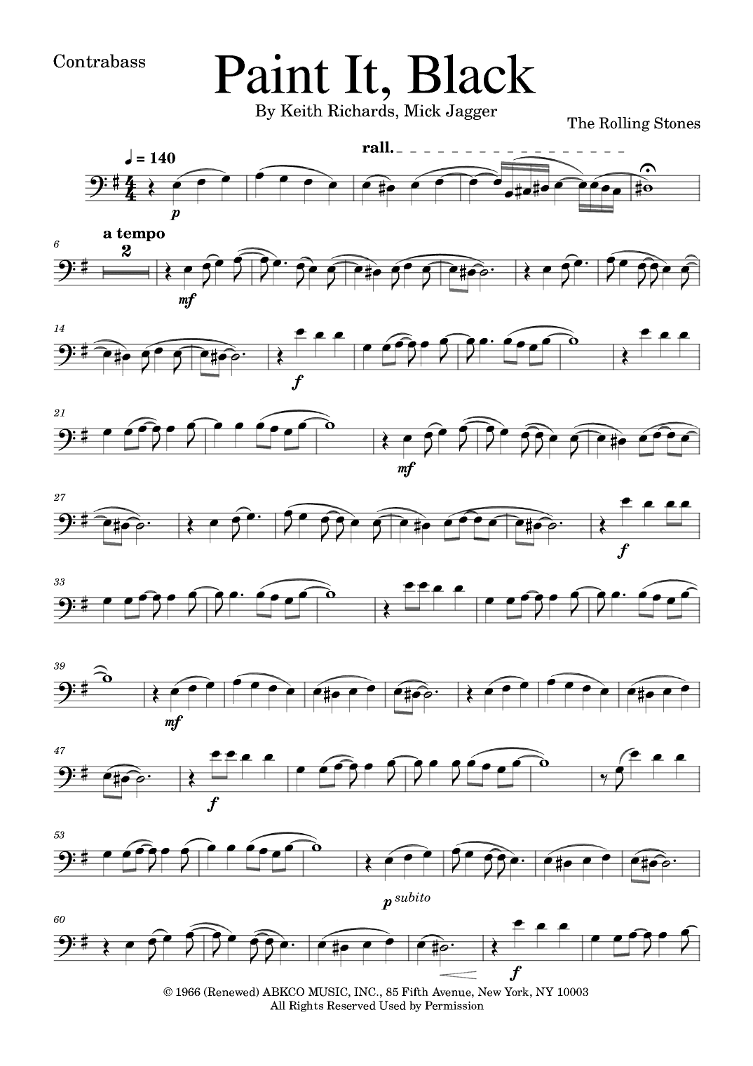 Paint It, Black (arr. Golden Skull Editions)