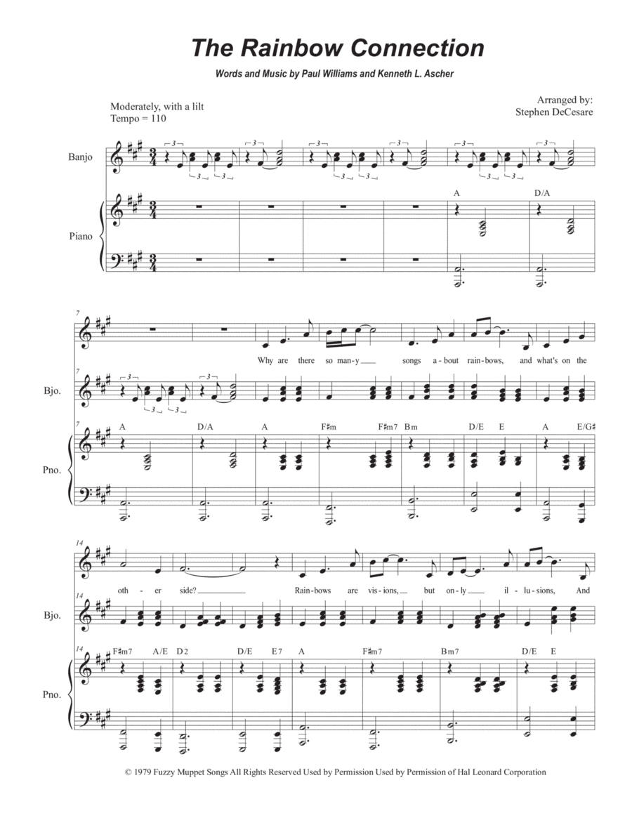 The Rainbow Connection (arr. Stephen DeCesare)