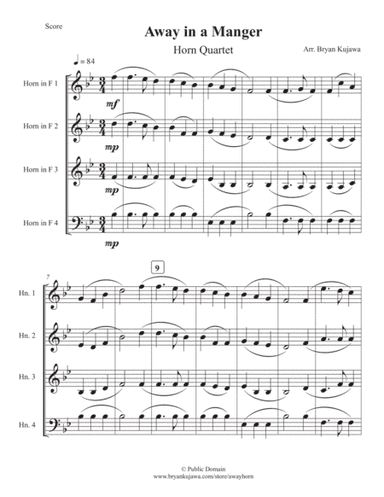 Away in a Manger - Horn Quartet (arr. Bryan Kujawa)