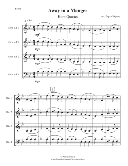 Away in a Manger - Horn Quartet (arr. Bryan Kujawa)