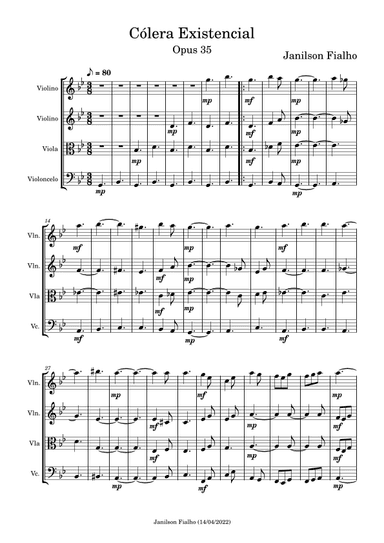 Cólera Existencial, Opus 35