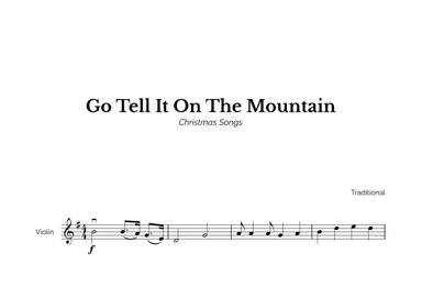 Go Tell It On The Mountain for Easy Violin Solo (arr. Marcos Soares)